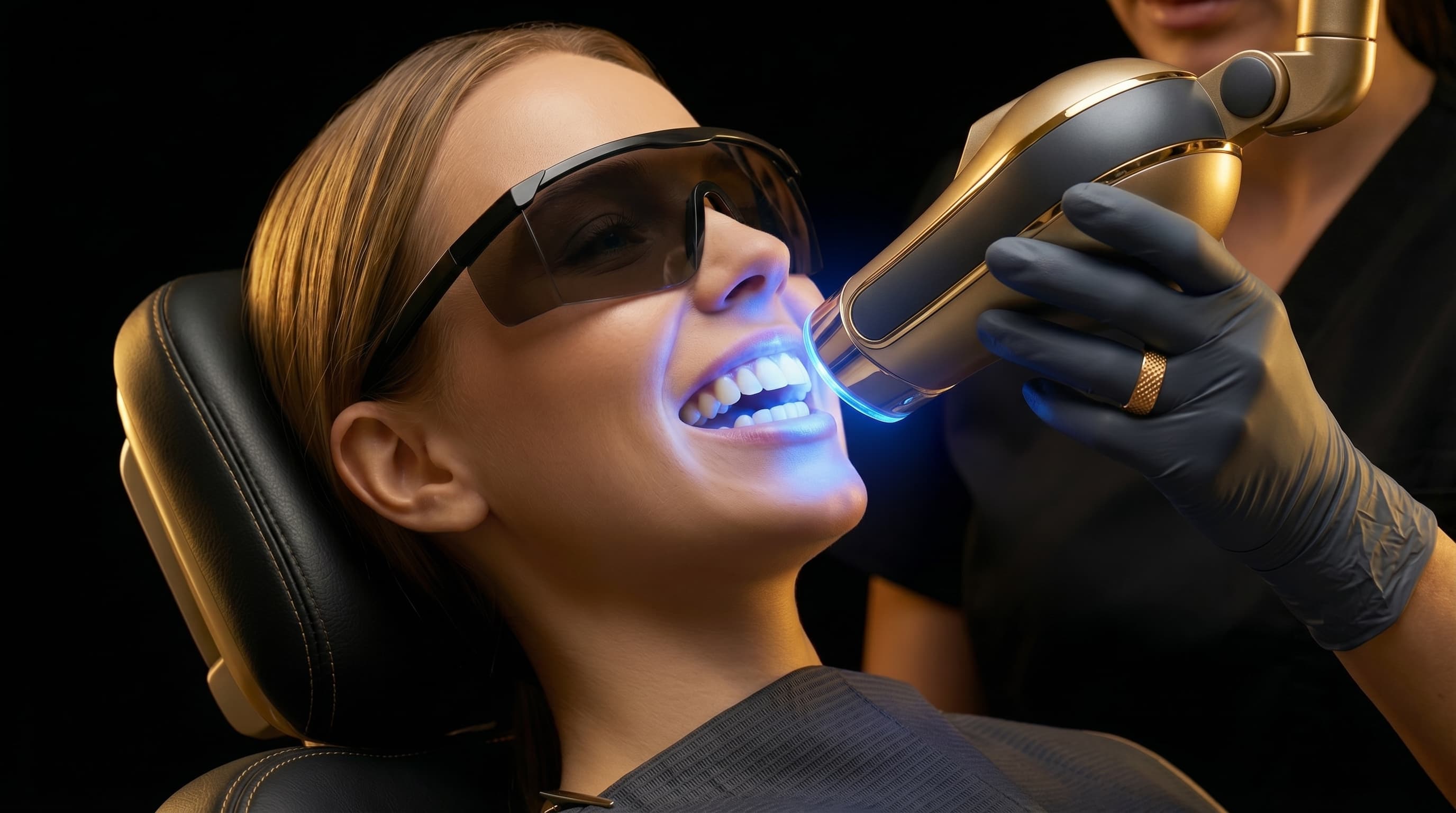 Paciente en tratamiento de blanqueamiento laser